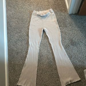 garage ribbed beige flare pants size medium